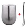 Yerba Mate Becher 304 Edelstahl Doppelwand Argentinische Yerba Mate Kalebasse mit Deckel/Strohhalm Tragbarer Teebecher Kaffee Thermoskanne 377ml