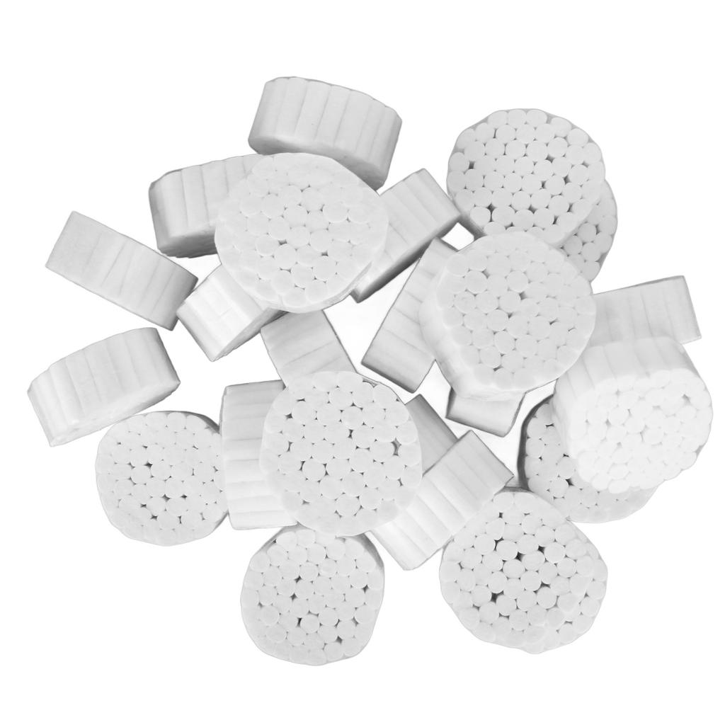 1000 pièces de rouleaux de coton dentaire Taille appropriée Très absorbants Forme Garde-saignements de nez avec pinces pour la famille Hôpital Nez