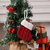 Xmas Tree Hanging Decorations Christmas Tableware Holder, Knitted Stockings Spoon Knife Fork Decorative Pendants for Trees Bag Fireplace, Tree,