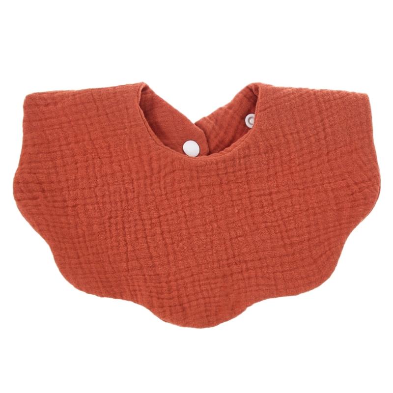 

Baby Feeding Bib Bandana Burp Cloth Scarf Printed Soft Cotton Absorbent Saliva Towel Breathable Apron красный