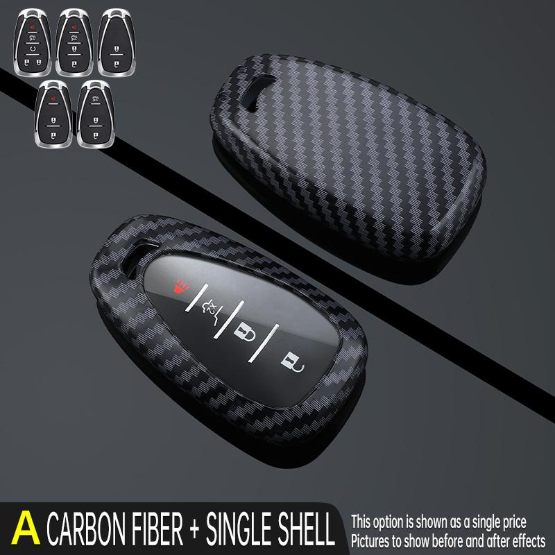 

Carbon FibreCar Remote Key Cover Case For Chevrolet Blazer Camaro Cruze Equinox Malibu Sonic Spark Traverse Trax Volt Accessorie