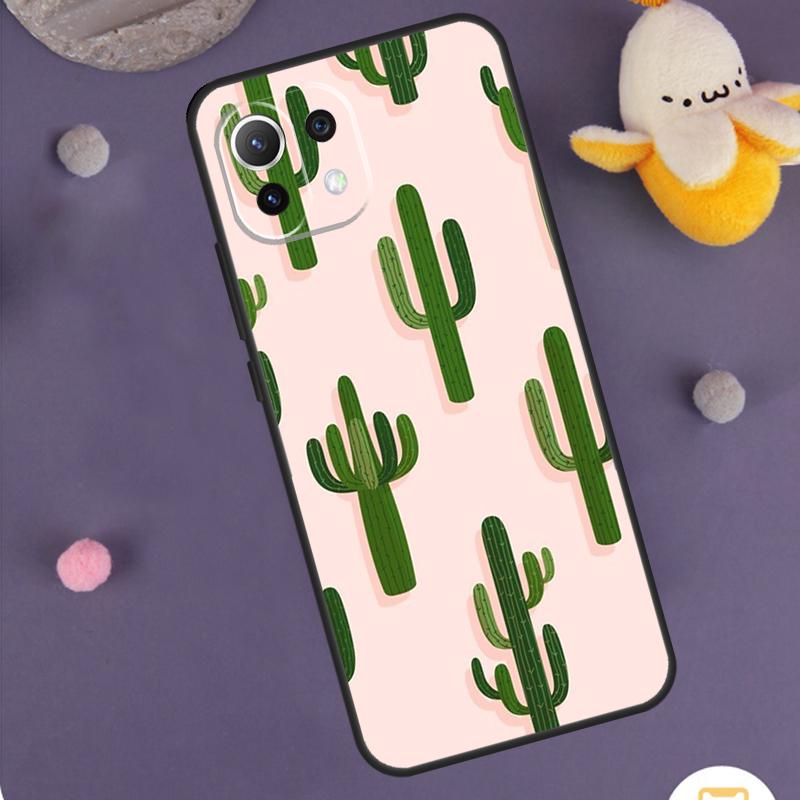 Plant Cactus Case For Xiaomi 15 Ultra 14 13T 14T 15T 17 Pro Max POCO F8 Ultra F5 F6 F7 X5 X6 X7 Pro Cover