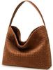 Geantă de umăr Auluda din piele scamosată împletită pentru femei, Geantă Tote Hobo Mare Elegantă, Geantă Crossbody pentru Muncă Călătorii