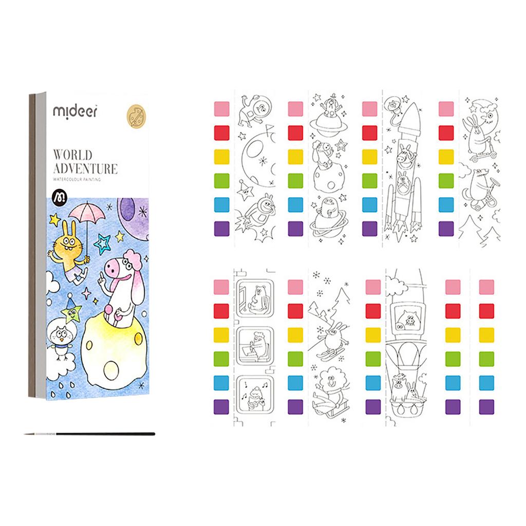 Pocket Watercolor Painting Book Pocket Watercolor Sketchbook 6colors 20sheet Watercolor Paint Book Set