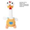 Giocattolo per Animali con Collo Esteso Design Pollo Peluche Giocattolo per Cani Tiragraffi Morbido Elastico Giocattolo da Masticare con Suono Squeaky Sollievo per la Dentizione dei Cuccioli