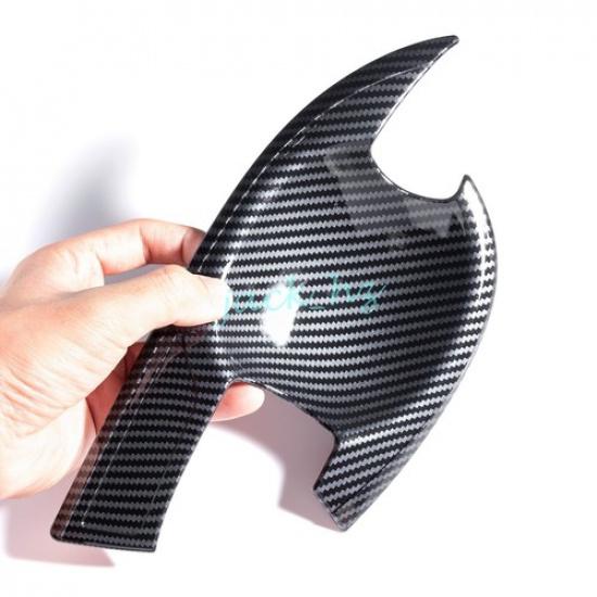 Carbon Fiber Door Handle Surrounds Accessories For + Nissan Rogue X-Trail