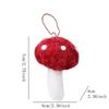WTEMPO 1PC Christmas Cute Furry Mushroom Shaped Ornaments DIY Christmas Scene Decor Supplies Christmas Tree Decor Hanging Pendents