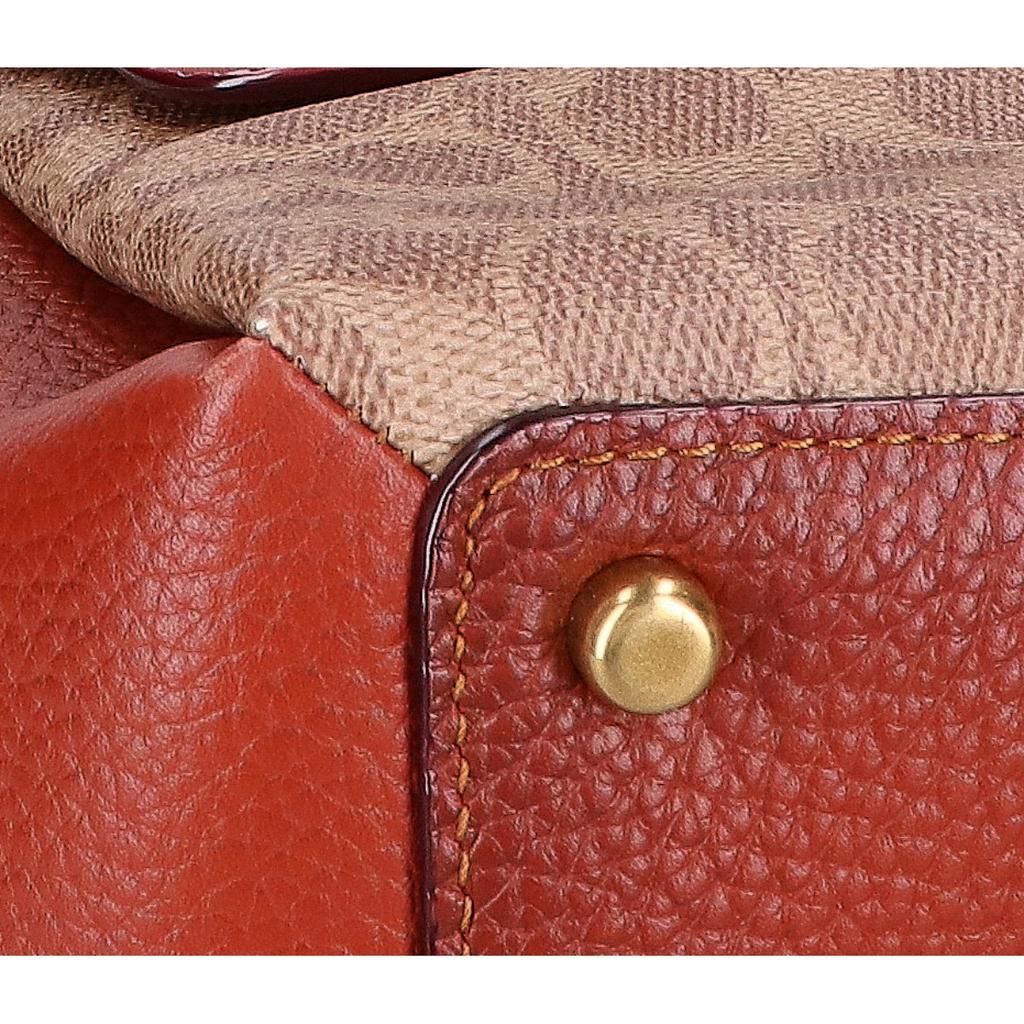 COACH 5229 May Signature Canvas 2WAY Shoulder bag Brown / beigeUsed