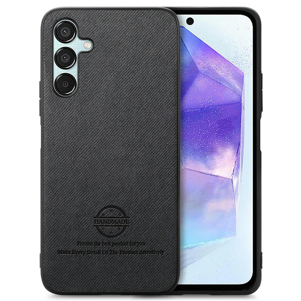 For Samsung Galaxy A56 5G Case Cloth Texture Leather+PC+TPU Anti-Drop Phone Cover