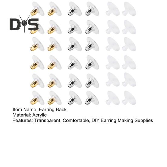 120 ks náušnicových puzet s podložkou Hypoalergenní zarážky na náušnice Akrylové náušnicové puzety Náhrada za ztracené náušnicové puzety Výroba náušnic DIY