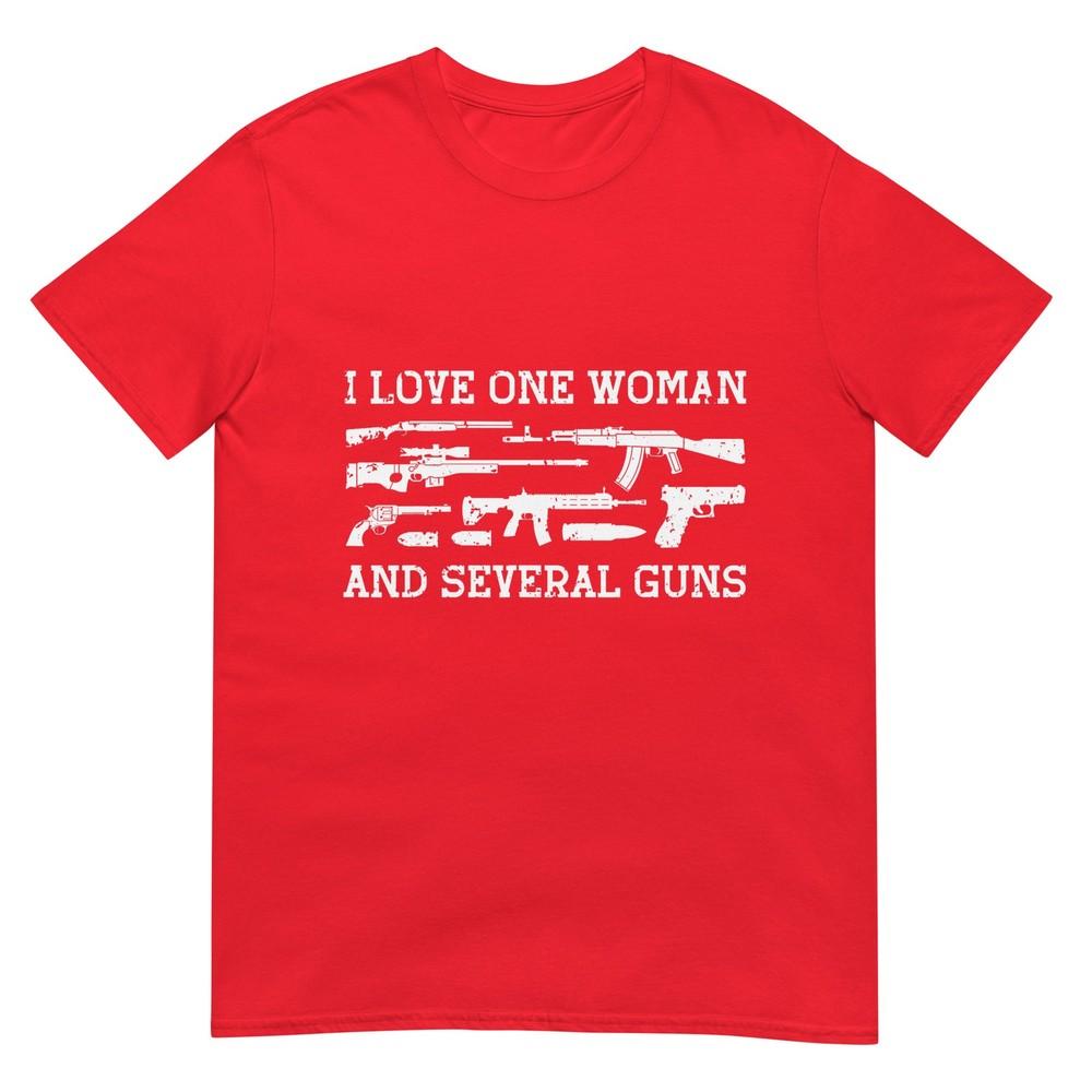 Funny Gun Lover Gun Enthusiast I Love One Unisex Several Guns TShirt S