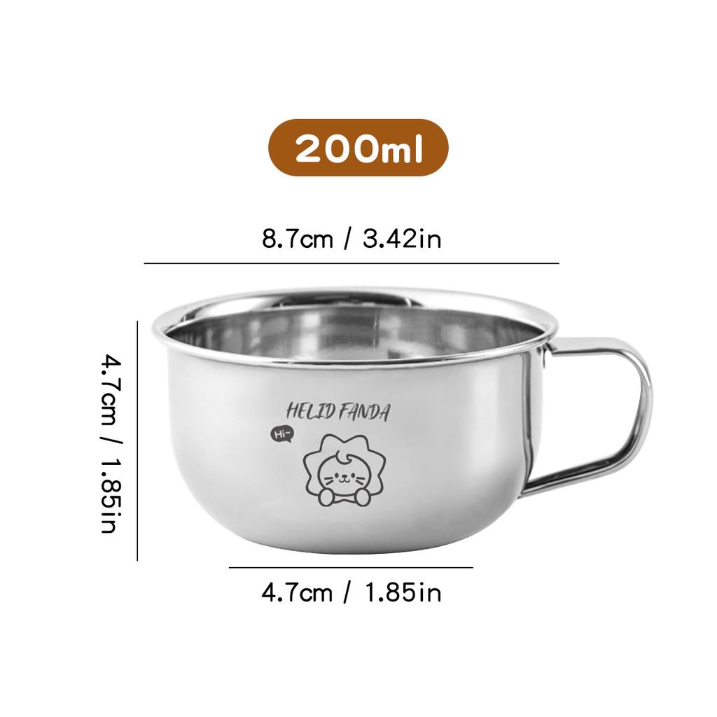  Mini-Wasserbecher aus Edelstahl 304 mit Henkel, niedliches Capybara-Motiv, Milch- und Kaffeebecher, robuster Trinkbecher für Kinder und Schüler