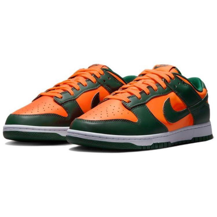 Nike Dunk Low Miami Hurricanes Men Sneakers Green Gorge-Green White DD1391-300