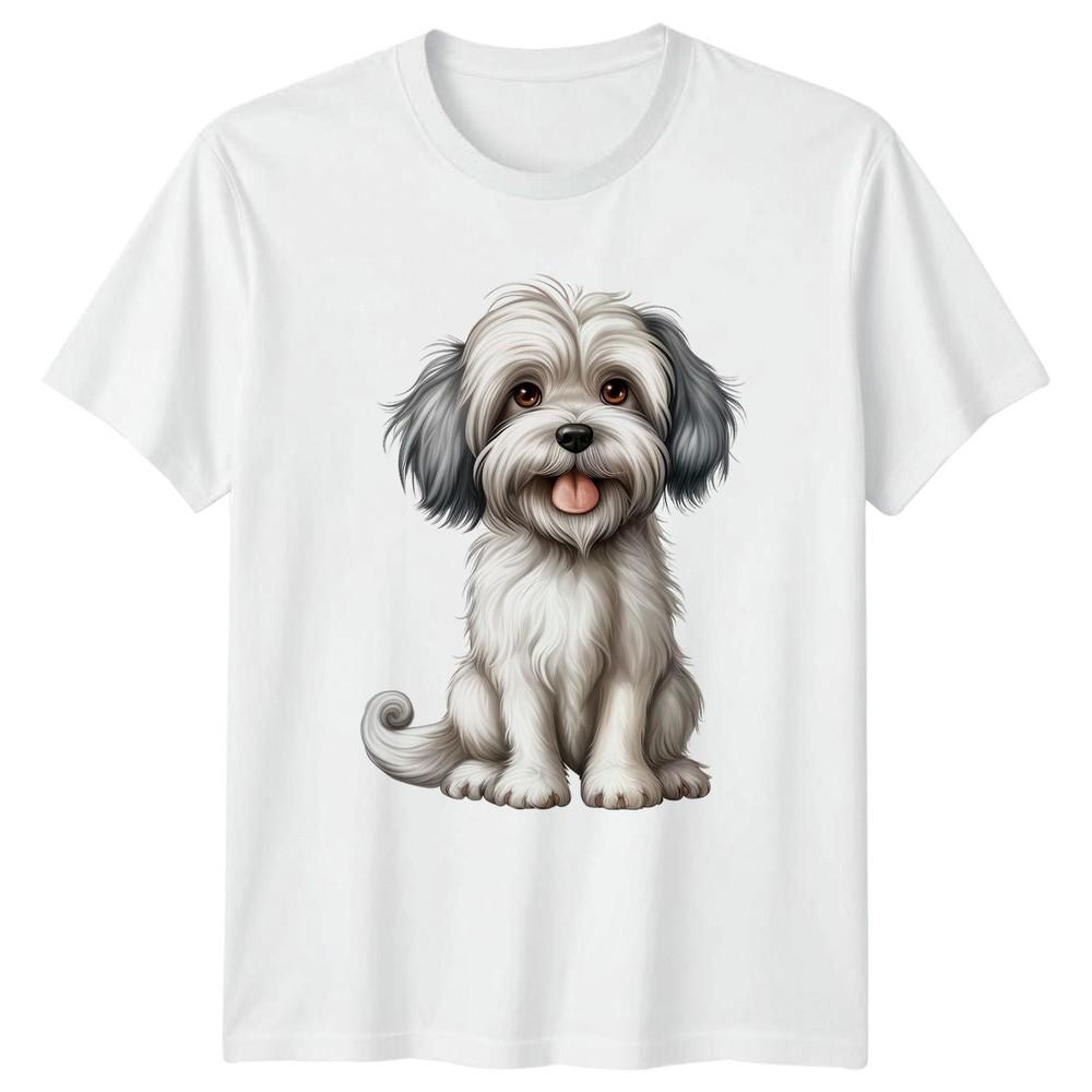 Havanese Dog Dogs Animals Unisexs TShirt Unisexs Tee Graphic Unisex Top S