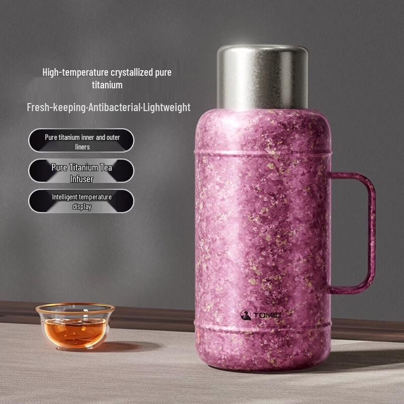 TOMIC Pure Titanium Vacuum Flask with Tea Infuser