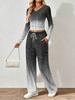 Spring and Autumn Ladies V-Neck Long Sleeve Pants Set Comfortable Casual Versatile Slim Two-piece Set