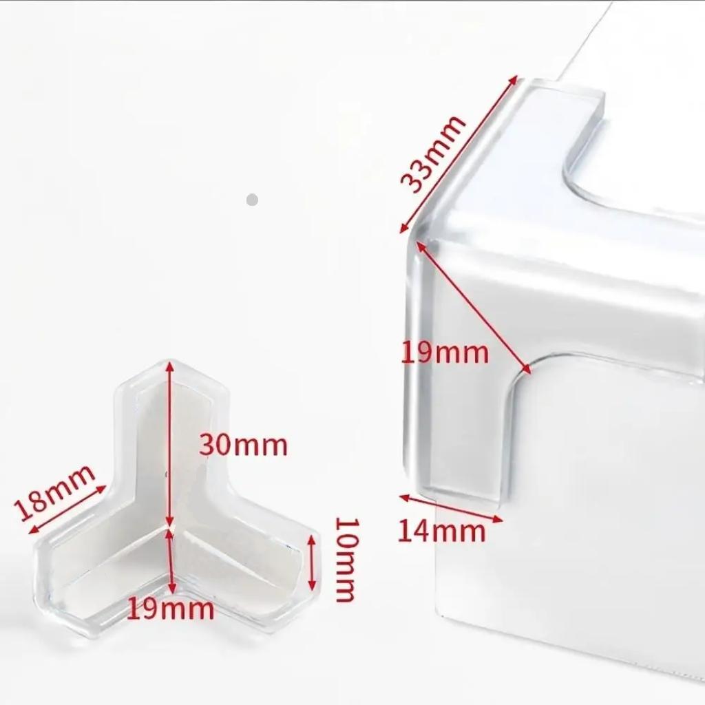 10 STÜCKE Transparente Anti-Kollisions-Eckenschützer für Couchtischmöbel Weiche Eckverkleidung Wohnzimmerdekor