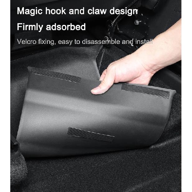 For Tesla Model Y -2024 Seat Bottom Carpet Protector Dirty Proof TPE Under Seat Rear Air Vent Protect Cover Storage Box Set