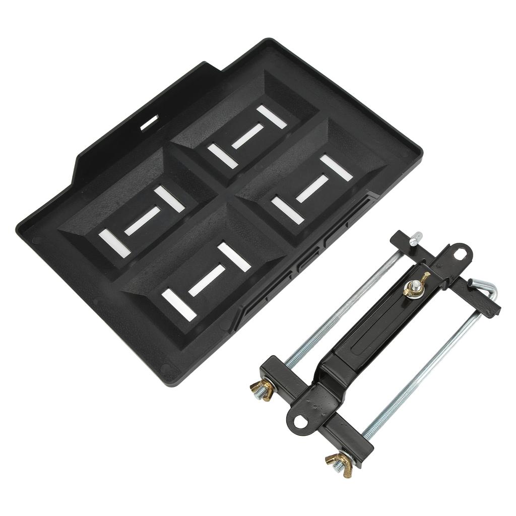 Car Battery Hold Down Tray Bracket Set Recessed Slots Sturdy Construction for 27 30 31 Series Batteries
