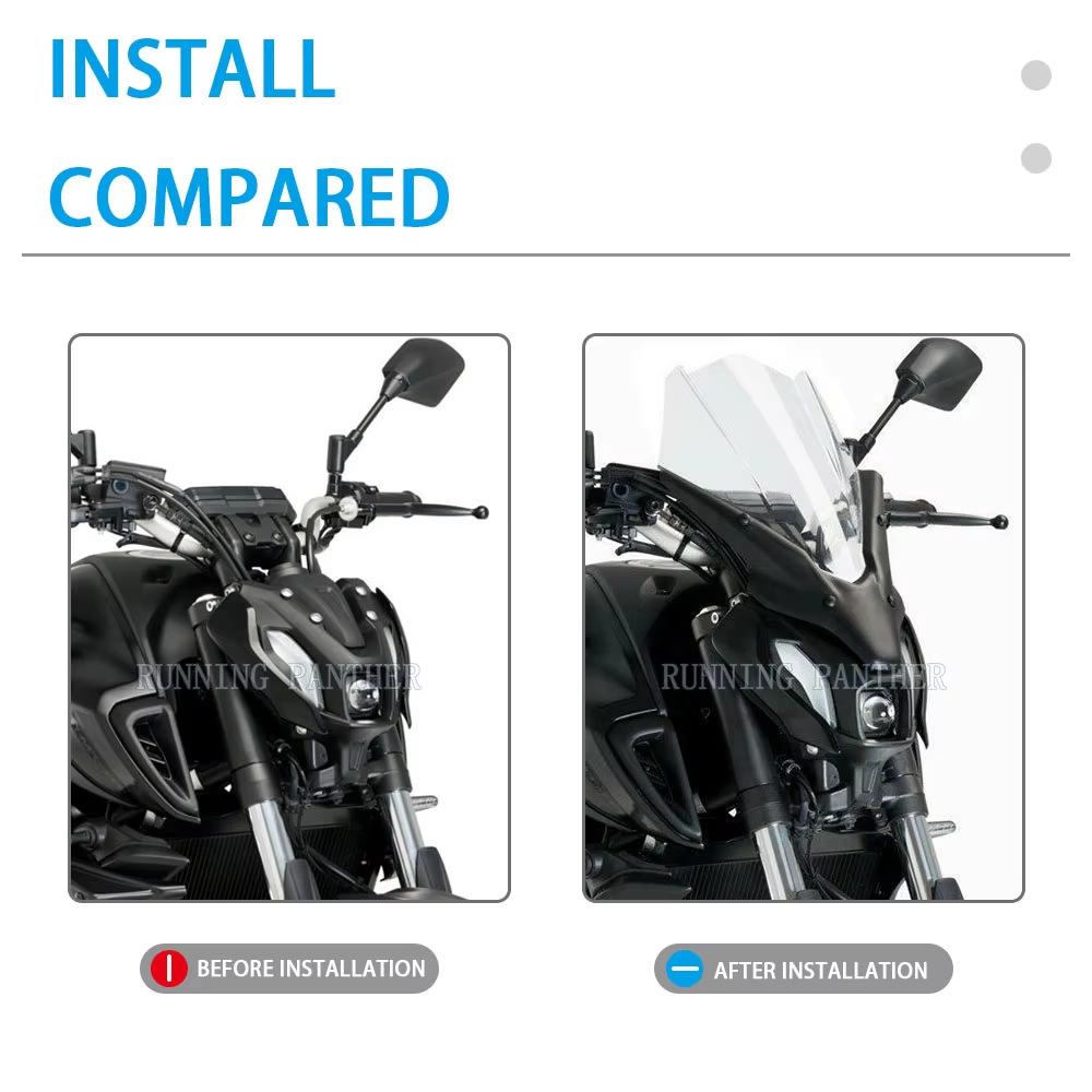Yamaha MT07 2021 Windschutzscheiben-Deflektor: Motorradzubehör
