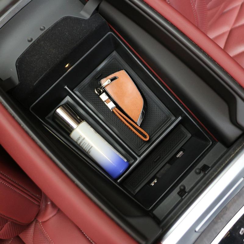 Opbergbox Middenconsole Auto voor BMW X5 G05 X7 G07 2019-2022 X6 G06 2020-2023 ABS Siliconen Matten Armleuning Organizer