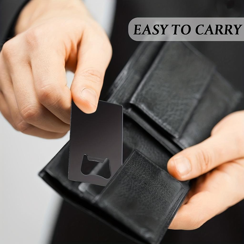 8 ks Kreditní karta Otvírák na láhve Poker Kapsa na peníze pro svědky, Nerezová ocel Pivo Do peněženky a kapsy, Lze gravírovat pro DIY svatební výslužku Dárek pro svědky