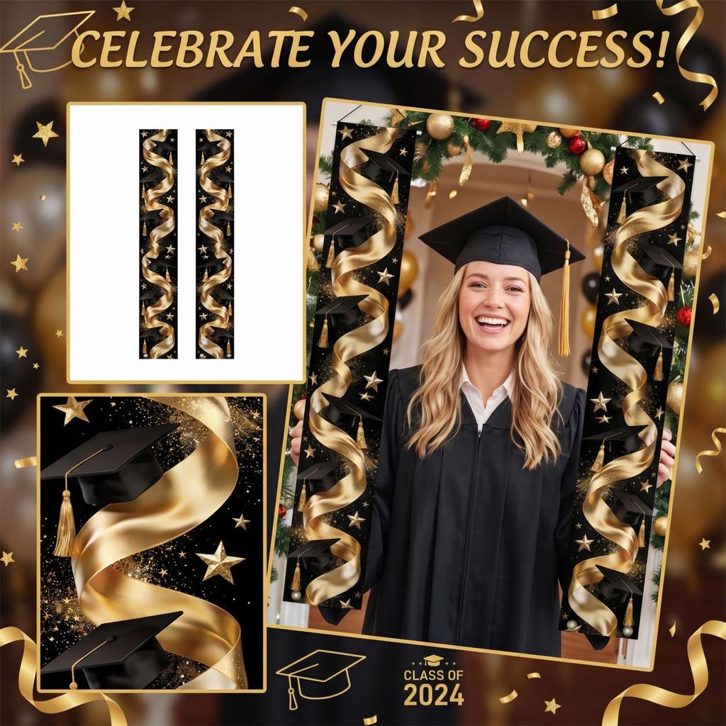 Graduation Class Decoration Door Flag Hanging Flag Graduation Party Decoration Supplies