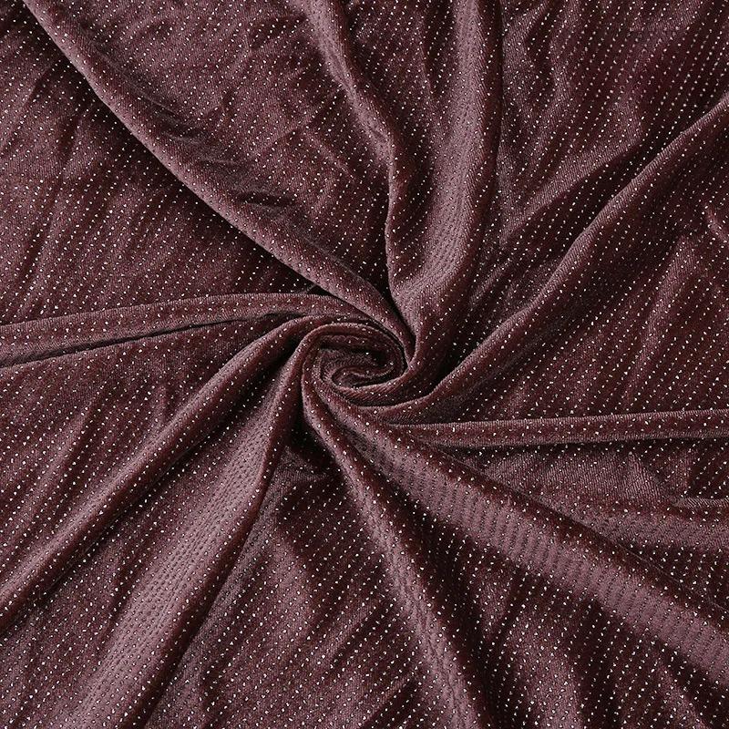 Velvet Gold Hot Stamping Fabric Silver Starry Stripes Star Bronzing Fabric for DIY Dress High-End Bride Dresses Sewing Cloth