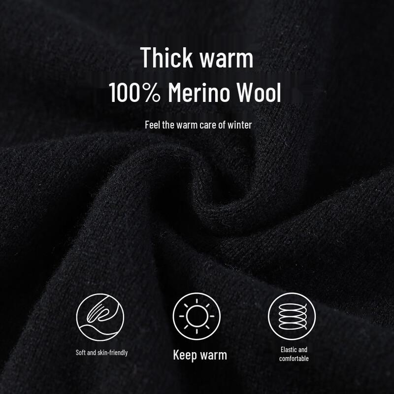 Antonio Men's 100% Merino Wool Half-Zip Sweater