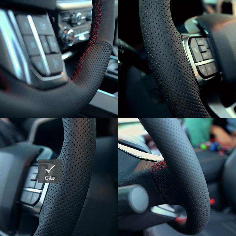 For Toyota Rav4 Wildlander RAV4 LE AWD GTQ6440 Black Artificial Leather Hand Sewn Car Steering Wheel Cover Car Accessories