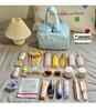 Large Capacity Portable Makeup Bag with Compartments for Skincare Products