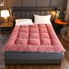 Ultra-Soft Fleece Mattress - Thick, Portable, And Foldable, Suitable for Dorms, Bedrooms, And Hotels - Machine Washable, Mixed Colors - Christmas