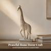 Giraffe Figurine with Base Embossed Sculptural for Entryway