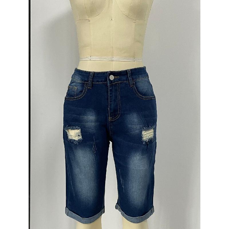 2026 Nuovi Jeans Strappati Casual Elasticizzati alla Moda da Uomo Pantaloni Corti
