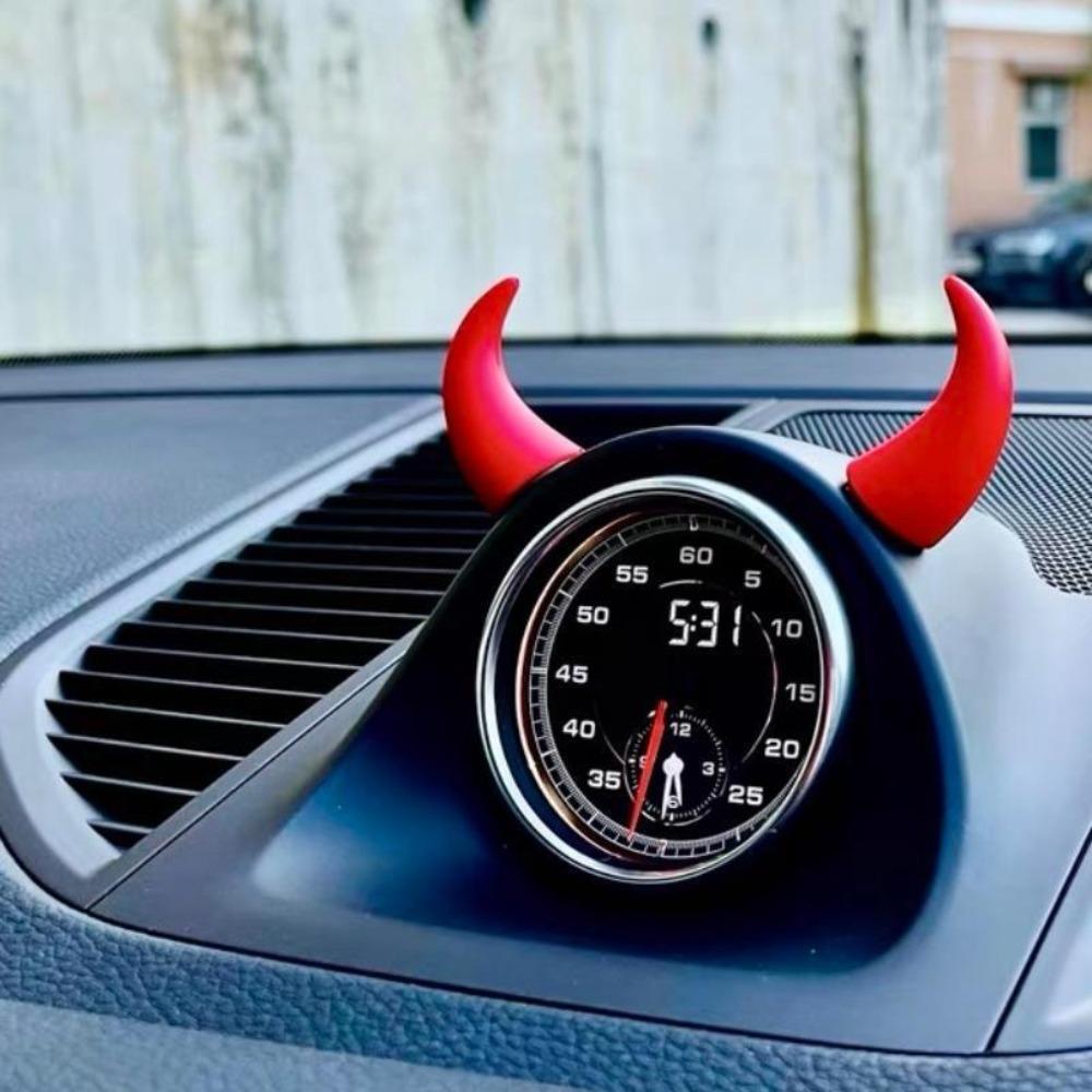 

2pcs Cute Devil s Horn Car Decorations Cartoon Steering Wheel Decoration Motorcycle