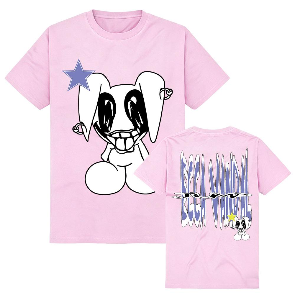 STAR BUNNY TEE ECCA VANDAL Singer Design T-shirt Graphic Print Merch Unisex Streetwear Cotton Short Sleeve Female Tshirts Soft