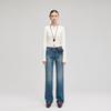 Fengxun Vintage Washed Straight-Leg Jeans