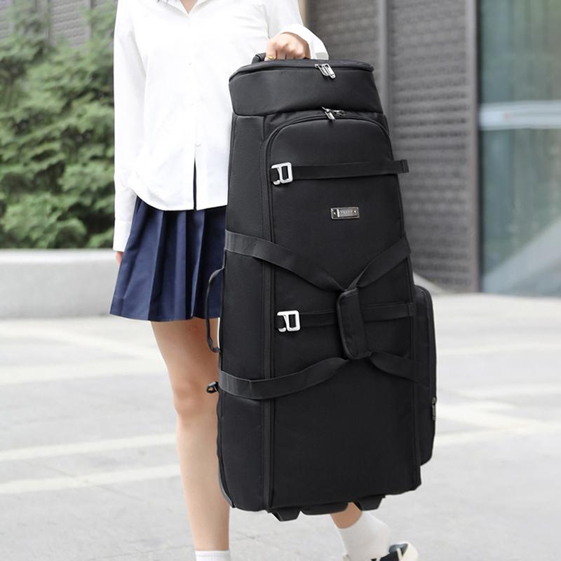 Portable Travel Bag, Tug Bag, Travel Outdoor Wheel Bag, Duffel Bag, Clothes Storage Bag, Large Shoulders Backpack