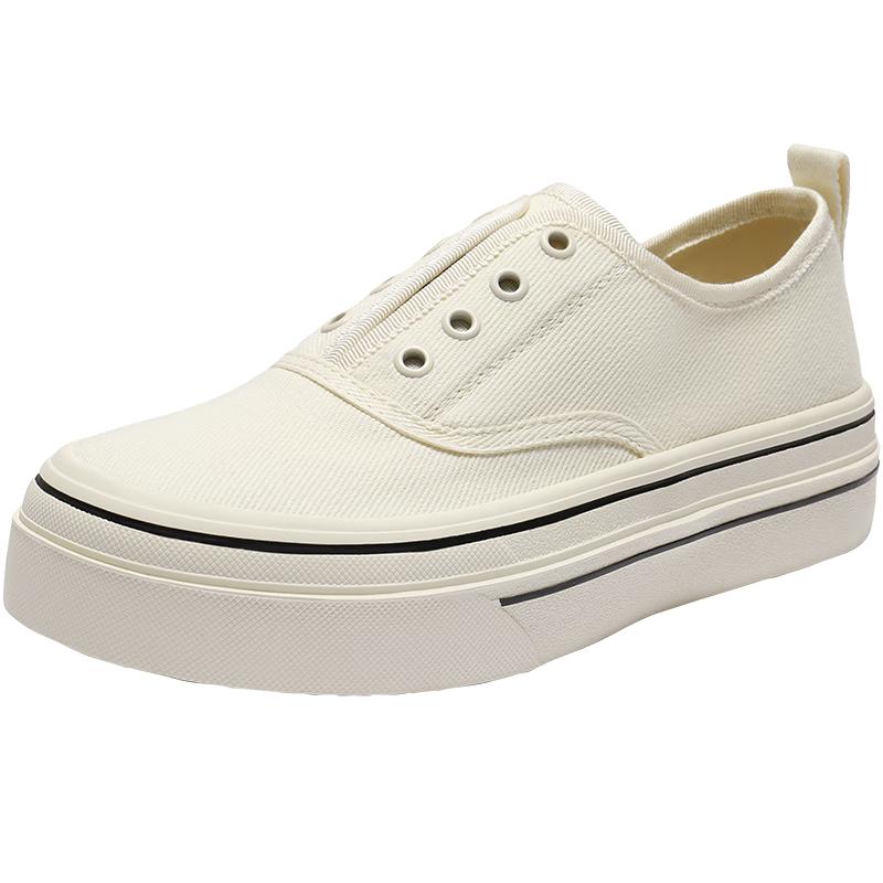 Belle Navigator Women s Thick-Sole Canvas Slip-On Shoes 37