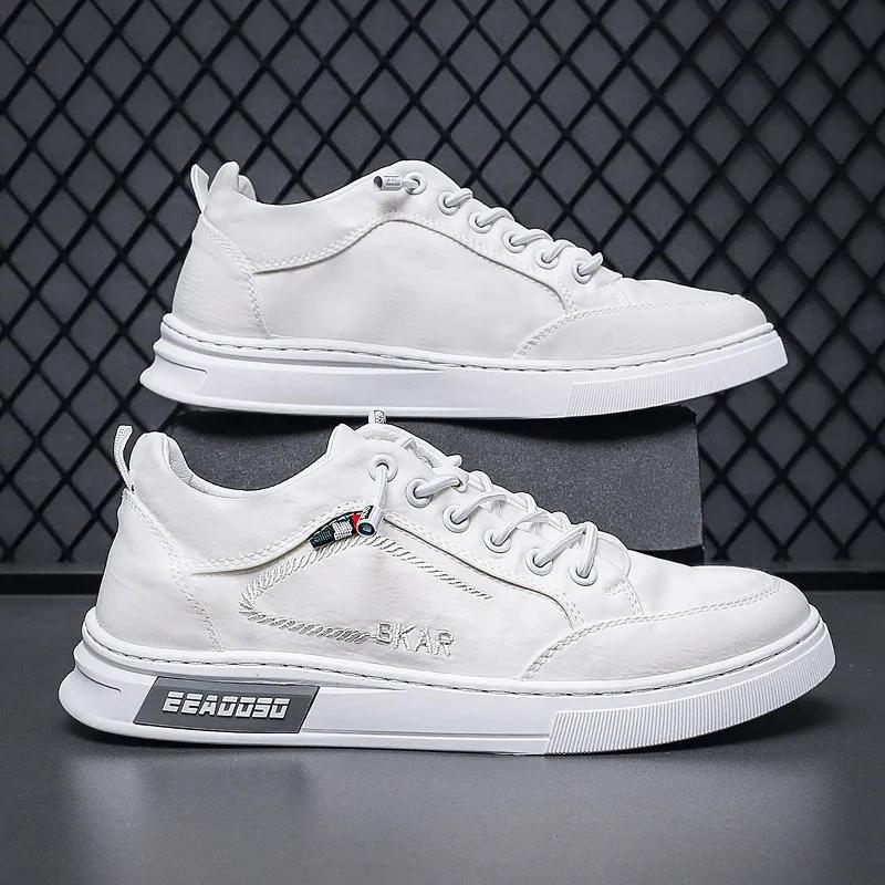 Men's Casual Sneakers Lace Up Trendy Original Casual Brand Flat Shoes for Men Summer Comfortable Canvas Shoe Tenis Masculino
