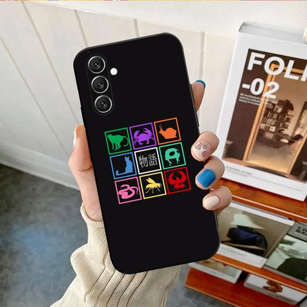 monogatari series Phone Case For Samsung Galaxy A13,A21s,A22,A31,A32,A52,A53,A71,A80,A91 Soft Black Shell
