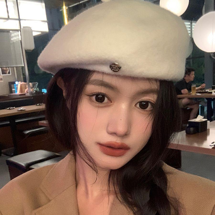 יפני תלת ממדי הכל מתאים סתיו וחורף כובע ברט צורת פנים קטנות קז'ואל רב תכליתי טמפרמנט פשוט רטרו כובע צייר טרנד