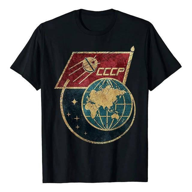 Camiseta Cccp Sputnik Earth Vintage Retro Space XL