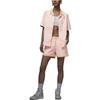 Jordan Letter Print Cuban Collar Short Sleeve Shirt Women Shirts Light-Pink DZ3341-610