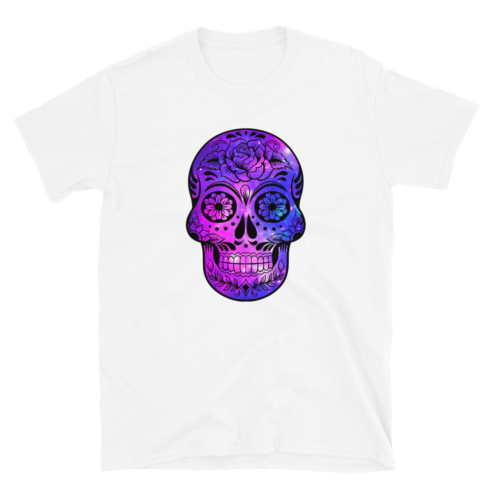 Skull Trippy Hippie Space Blue T-Shirt S разноцветный
