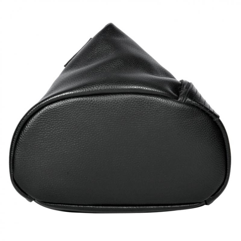 Benetton Benetton Rindsleder Asymmetrischer Rucksack Bcbga6361 Bk