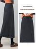 Women's Gray Wool Slimming Midi Skirt: Casual, Comfortable, and Drapey for Autumn/Winter