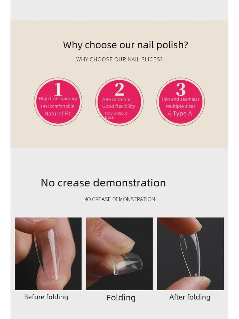 Frosted Fine Dog White Nail Art Tips - Ultra-thin Seamless False Nail Stickers