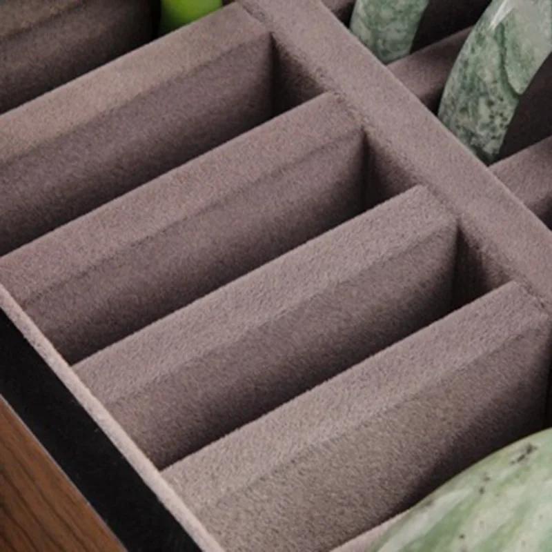 Large Walnut Wood Bracelet Storage Box Vintage Luxury Showcase Bracelets Holder Transparent Display Women Jewelery  Ornament Organizer Casket Supplies
