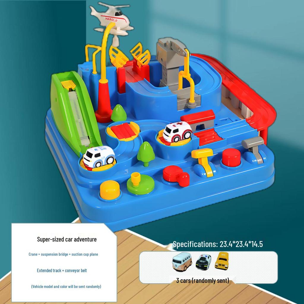 Kids' Adventure Track Toy Car Set - Educational Train Gift